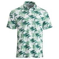 TGW Mens Tie-Dye Golf Polo, Green