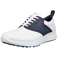 ECCO Mens S Casual Saddle Golf Shoes, White/Navy