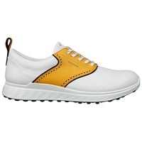ECCO Mens S Casual Saddle Golf Shoes, White/Yellow