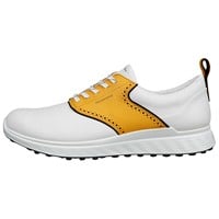ECCO Mens S Casual Saddle Golf Shoes, White/Yellow