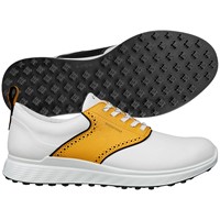 ECCO Mens S Casual Saddle Golf Shoes, White/Yellow