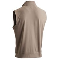 TGW Mens Solid Midweight 1/4 Zip Golf Vest, Tan