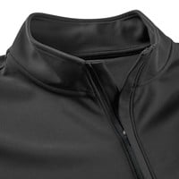 TGW Mens Solid Midweight Golf Pullover, Black
