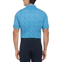Callaway Men's All Over Confetti Hex Print Golf Polo, Blue