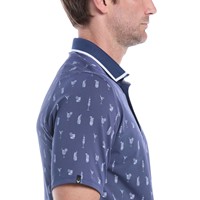 Callaway Mens Geo Cocktail Golf Polo, Navy