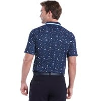 Callaway Mens Golf Collection Print Golf Polo, Navy