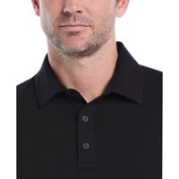 Callaway Mens Soft Touch Long Sleeve Golf Polo, Black