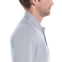Callaway Mens Soft Touch Long Sleeve Golf Polo, Grey