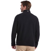 Callaway Mens Waffle1/4 Zip Golf Pullover, Black