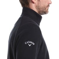 Callaway Mens Waffle1/4 Zip Golf Pullover, Black