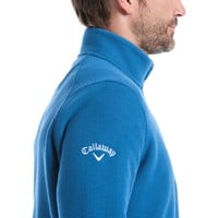 Callaway Mens Waffle1/4 Zip Golf Pullover, Blue
