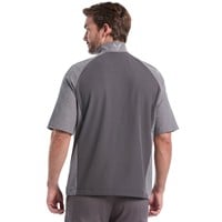 Callaway Mens Wind & Water Short Sleeve 1/4 Zip Golf Rain Pullover, Grey