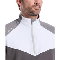 Callaway Mens Wind & Water Short Sleeve 1/4 Zip Golf Rain Pullover, Grey
