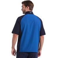Callaway Mens Wind & Water Short Sleeve 1/4 Zip Golf Rain Pullover, Navy