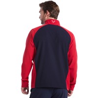 Callaway Mens Wind & Water 1/4 Zip Golf Rain Pullover, Red