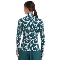 Callaway Womens Abstract Swirl Sun Protection Golf Pullover, Dark Green