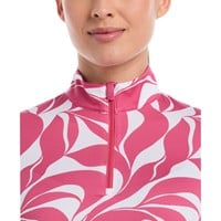 Callaway Womens Abstract Swirl Sun Protection Golf Pullover, Red