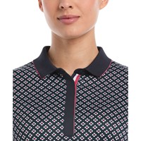 Callaway Womens Mini Geo Floral Golf Polo, Navy