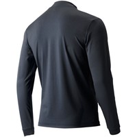 TGW Mens Solid Performance Long Sleeve Golf Mock, Black