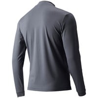 TGW Mens Solid Performance Long Sleeve Golf Mock, Grey