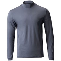 TGW Mens Solid Performance Long Sleeve Golf Mock, Grey