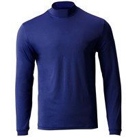 TGW Mens Solid Performance Long Sleeve Golf Mock, Navy