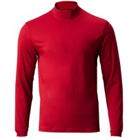 TGW Mens Solid Performance Long Sleeve Golf Mock, Red
