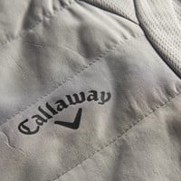 Callaway Mens Quilted Chevron Golf Vest, Grey