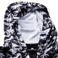 The Weather Co Men's Lightweight Camo Golf Hoodie, Black