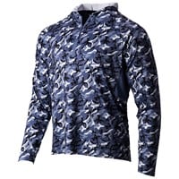 The Weather Co Men's Lightweight Camo Golf Hoodie, Navy