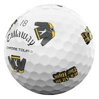 Callaway Chrome Tour TruVis Happy Gilmore 2 All In The Hips Golf Ball, White/Multi