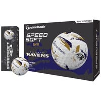 TaylorMade Speed Soft INK NFL Golf Balls, Baltimore Ravens