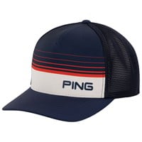 PING Limited Edition Red White & Golf Trucker Hat, Navy