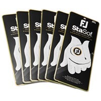 FootJoy Mens StaSof 6-Pack Golf Glove, White