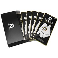 FootJoy Mens StaSof 6-Pack Golf Glove, White