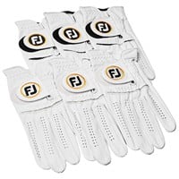 FootJoy Mens StaSof 6-Pack Golf Glove, White