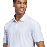 adidas Mens Ult 365 Tour Cool Feel Print Golf Polo, Light Blue