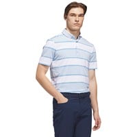 adidas Mens Ult 365 Jumbo Stripe Golf Polo, Light Blue