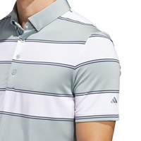 adidas Mens Ult 365 Jumbo Stripe Golf Polo, Light Green