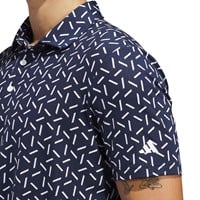 adidas Mens Ult 365 Mesh Print climacool Golf Polo, Navy
