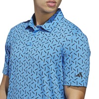 adidas Mens Ult 365 Mesh Print climacool Golf Polo, Royal
