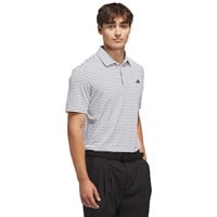 adidas Mens Performance Two Color Stripe Golf Polo, Grey