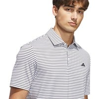 adidas Mens Performance Two Color Stripe Golf Polo, Grey