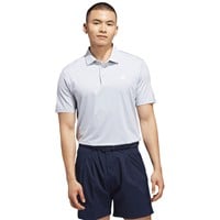 adidas Mens Performance Two Color Stripe Golf Polo, White