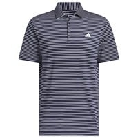 adidas Mens Performance Two Color Stripe Golf Polo, Navy