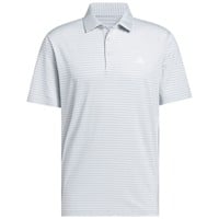 adidas Mens Performance Two Color Stripe Golf Polo, White