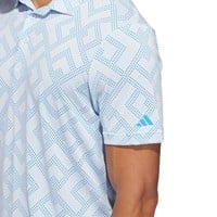 adidas Mens Ult 365 Jacquard climacool Golf Polo, Light Blue