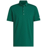 adidas Mens Ult 365+ Micro Print Golf Polo, Green