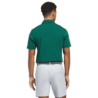 adidas Mens Ult 365+ Micro Print Golf Polo, Green