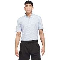 adidas Mens Ult 365+ Micro Print Golf Polo, Light Blue